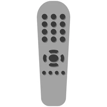 Remote controller for TV or media center isolated on white Stock Illustration