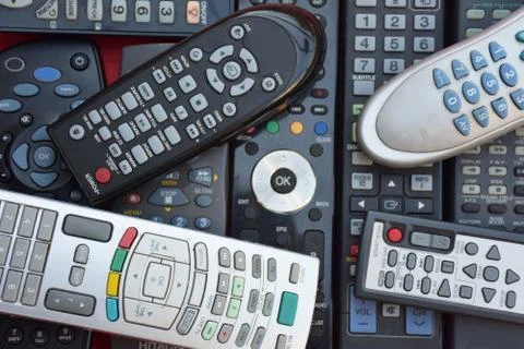 Remote controls for electronic equipment 写真素材