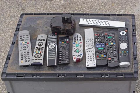 Remote controls used Stock Photos