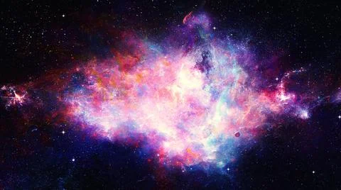 A remote corner of the universe Stock Illustration