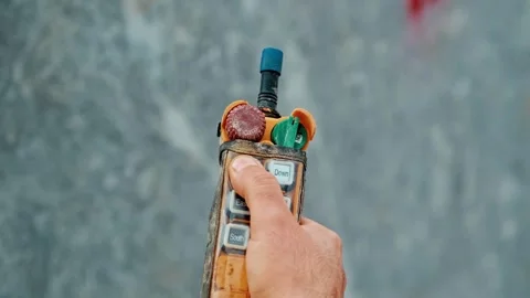 Remote Crane Operation for Stone Block Handling 스톡 동영상 304241289