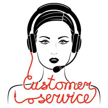 Remote customer service concept Stock Illustration