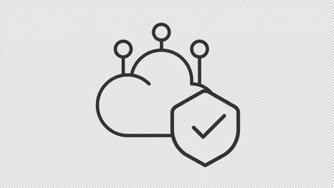 Remote data storage line animation Video stock 332056049