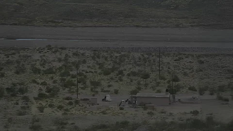 Remote Desert House in Vast Arid Landscape Video stock 332251764