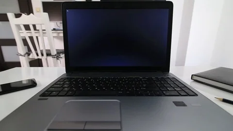 Remote developer concept. Man coding from home Stock Footage 128470593