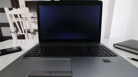 Remote developer concept. Man coding from home Stock Footage 128470636