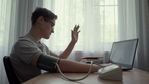 Remote doctor's appointment, online consultation Stock Footage 131221041