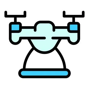 Remote drone icon vector flat Stock Illustration