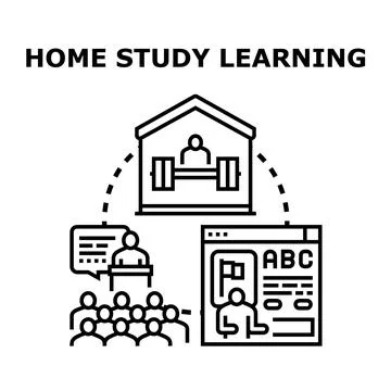 Remote education developing and online learning concept 스톡 일러스트