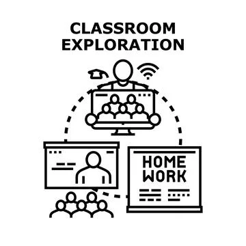Remote education exploring new learning opportunities Illustrazione stock