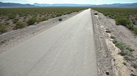 Remote empty desert highway Stock Footage 33845266