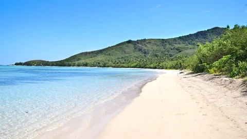 Remote empty paradise beach Stock Footage 101839995