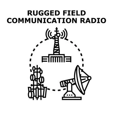 Remote field communication radio system network concept Stock Illustration