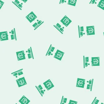 Remote freelancing glyph seamless pattern 스톡 일러스트