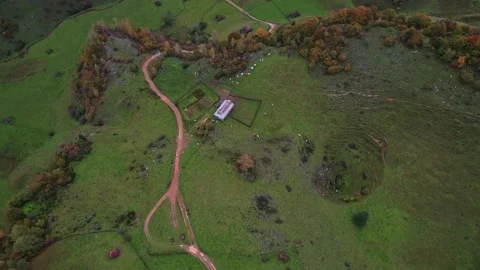 Remote hamlet in the countryside of Romania Stock Footage 234204703