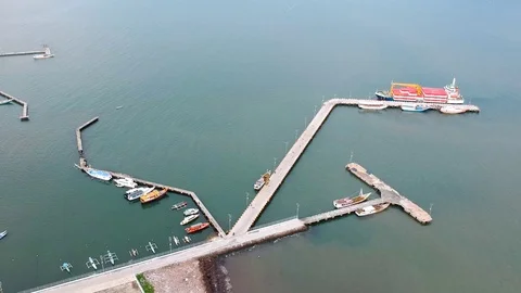 Remote Harbor Stock Footage