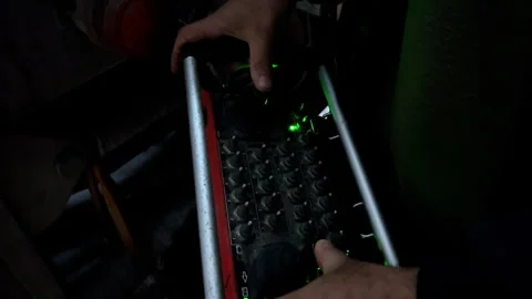 Remote heavy machine control, jk01 Stock Footage 259506350