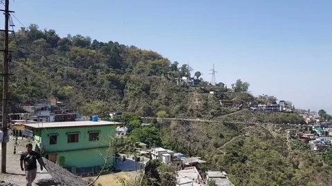 A remote hilly village Stock Footage 106738305