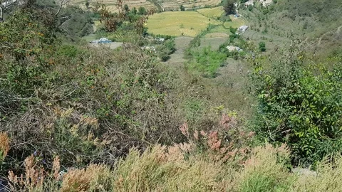 A remote hilly village Stock-Footage 106744287