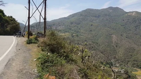 A remote hilly village Stock-Footage 106744318