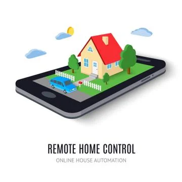 Remote home control concept icon. illustration Stock Illustration