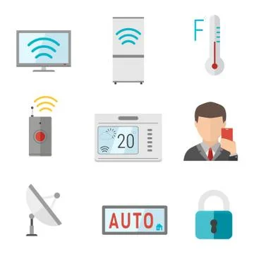 Remote home control system Smart House vector illustration Stock Illustration