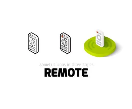 Remote icon in different style Stock Illustration