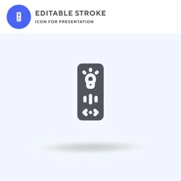 Remote icon vector, filled flat sign, solid pictogram isolated on white, logo Illustrazione stock