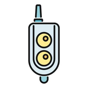 Remote industrial crane control device icon illustration Stock Illustration