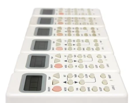 Remote infrared devices in row Stock Photos