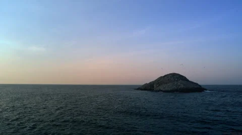 Remote island on sea. Stock Footage 3150141