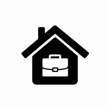 Remote job, home office, work from home. Vector line icon. Editable illustrat Stock Illustration