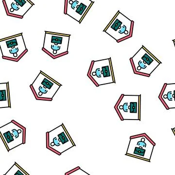 Remote job vector seamless pattern 스톡 일러스트