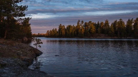 Remote Lake Sunrise Stock Footage 99274356
