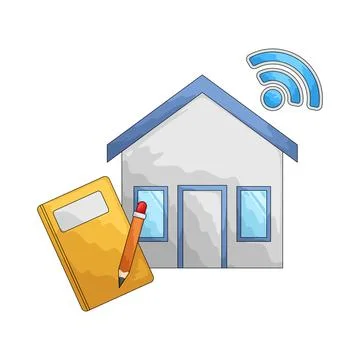 Remote learning illustration イラスト素材