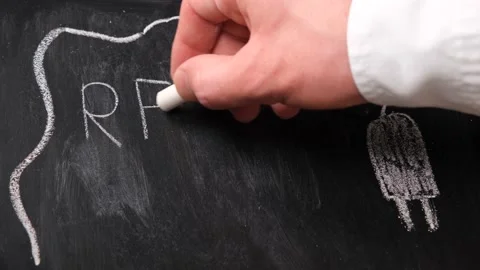 Remote lettering on blackboard Stock Footage 214043074
