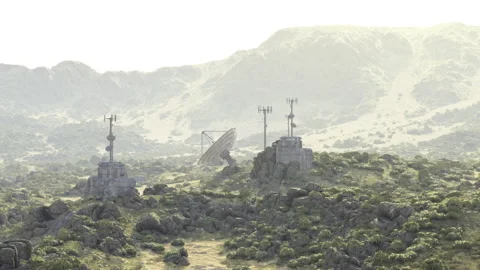 Remote location designated for ecological and data investigation projects Stock Footage 338338394