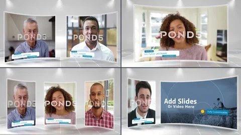 Remote Meeting Video Conference Package Stockmateriaal After Effects