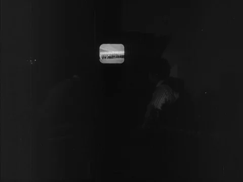 Remote mobile broadcast units promote television sets - 1939 Video stock 93109416