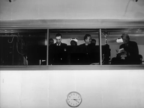 Remote mobile broadcast units promote television sets - 1939 Video stock 93109423