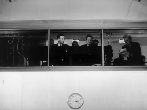 Remote mobile broadcast units promote television sets - 1939 Video stock 93109435