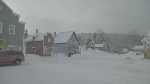 Remote Northern Town Pan Stock Footage 154049859