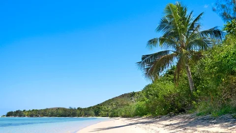 Remote paradise beach Stock Footage 101836887