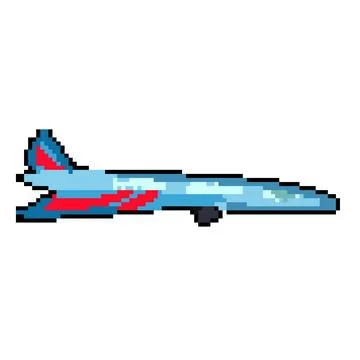 Remote plane toy pixel art vector illustration Stock Illustration