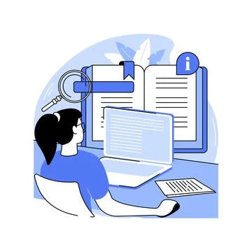 Remote proofreading isolated cartoon vector illustrations. Stock Illustration