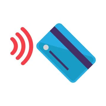 Remote Reading Of Data From Bank Card Icon Stock Illustration