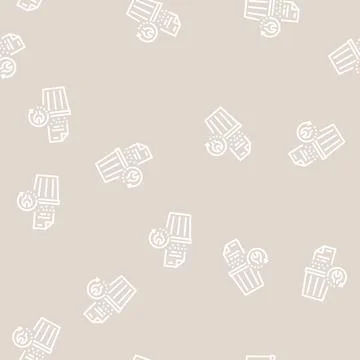 Remote recovery line seamless pattern Illustrazione stock
