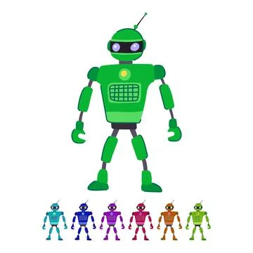 Remote robot toy vector cartoon graphic Stock Illustration