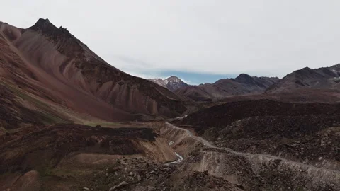 Remote Rugged Terrain in High Himalayas Stock Footage 311554201