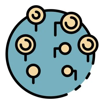 Remote sites on hosting icon color outline vector Stock Illustration